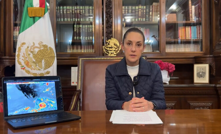 Claudia Sheinbaum anuncia alerta roja en Oaxaca y Guerrero por Erick