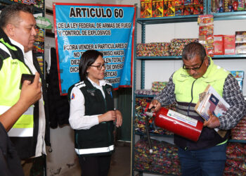 Supervisan autoridades zonas pirotécnicas en Sanctórum para fortalecer medidas de seguridad