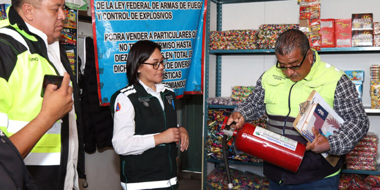 Supervisan autoridades zonas pirotécnicas en Sanctórum para fortalecer medidas de seguridad