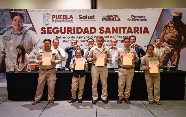 Con apoyos a personal de vectores, Gobierno de Puebla garantiza seguridad sanitaria