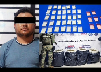 En Puebla, Policía Estatal combate la distribución de sustancias ilícitas