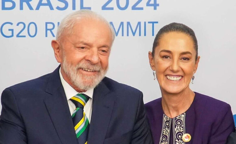 Sheinbaum y Lula Da Silva mantienen pláticas sobre relaciones comerciales
