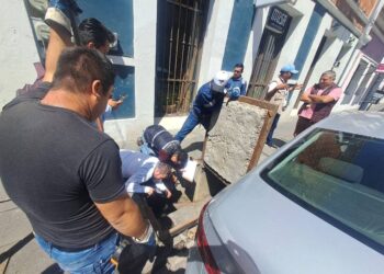 Realiza Gobierno de la Ciudad recorridos para identificar y atender puntos de riesgo de inundación en el Centro Histórico