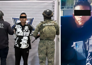 En Huejotzingo, SSP y SEMAR detienen a dos hombres por robo de vehículo