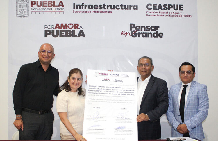 Signan convenio CEASPUE y SECIHTI para impulsar innovaciones hídricas en Puebla