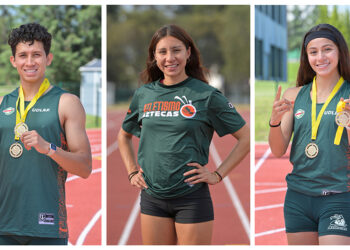 Aztecas UDLAP figuras del Nacional de Primera Fuerza de Atletismo