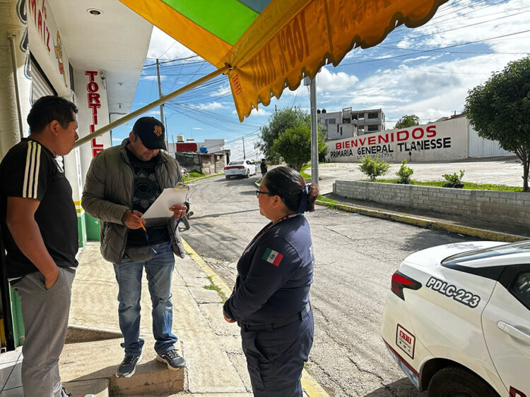 Recorren colonia Tlanesse para definir instalación de nuevas cámaras de vigilancia