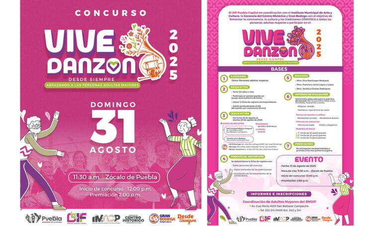 Invita SMDIF a personas adultas mayores a participar en el primer “Vive Danzón 2025”