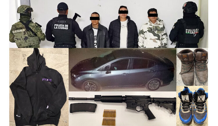 SSP, SSC y Marina detienen a tres hombres involucrados en homicidio ocurrido en Amozoc