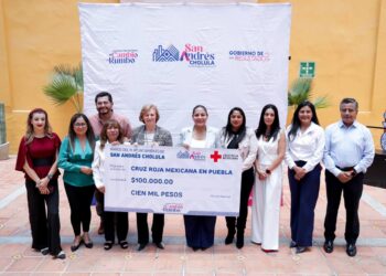 Gobierno de San Andrés Cholula se une a la Cruz Roja con donativo y carrera con causa