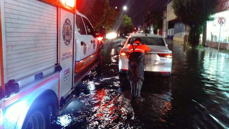 Atendió SSC diversos reportes relacionados con la lluvia de esta tarde; no hay personas lesionadas