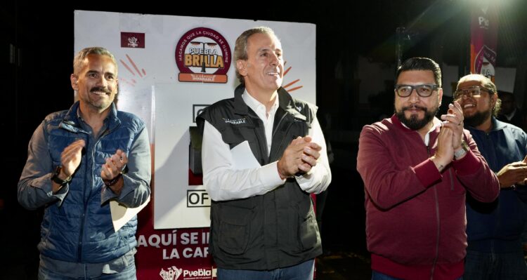 Puebla Brilla en San Jerónimo Caleras; Inaugura Pepe Chedraui modernización de 618 luminarias LED