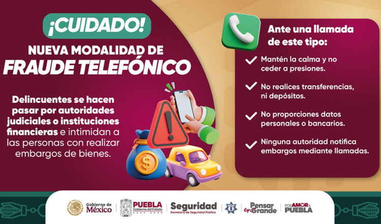 Emite SSP medidas de prevención ante nueva modalidad de fraudes telefónicos