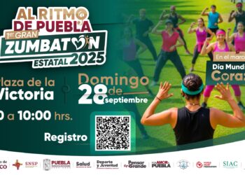 Puebla se activará con el Primer Gran Zumbatón Estatal 2025 en 200 municipios