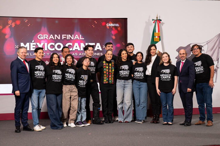 Invita presidenta Claudia Sheinbaum a la gran final de “México canta por la paz y contra las adicciones” el domingo 5 de octubre