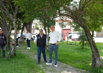 Inspecciona Pepe Chedraui labores de chapeo y rehabilitación en el parque Las Palmas