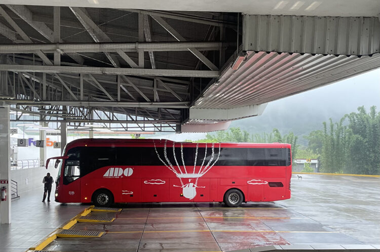 ADO suspende corridas hacia zonas dañadas por las lluvias
