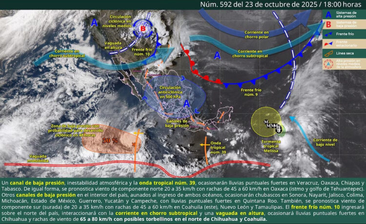 SMN prevé lluvias en varios Estados entre ellos los afectados en días pasados