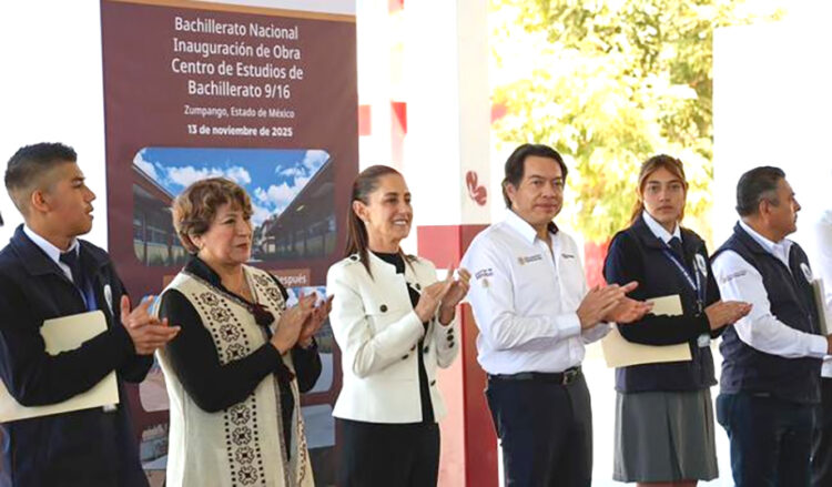 Presidenta Claudia Sheinbaum inaugura obra de reconversión del Centro de Estudios de Bachillerato 9/16 de Zumpango, Edomex
