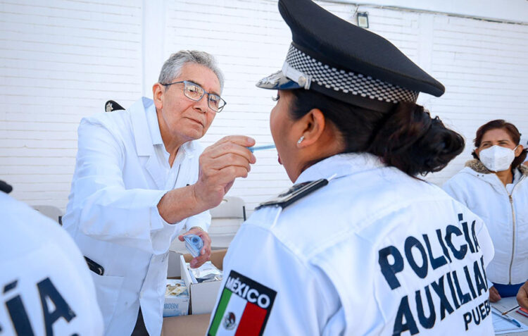 Policía Auxiliar realiza pruebas toxicológicas a personal operativo