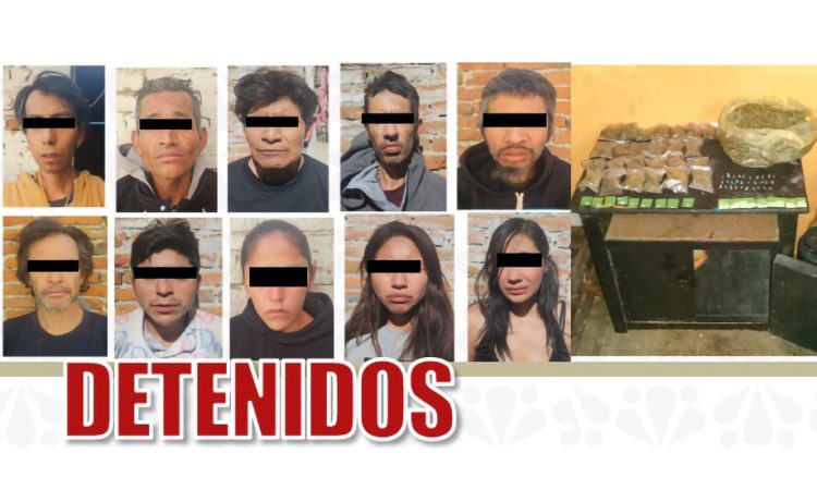 Desarticulan a banda delictiva dedicada al narcomenudeo y robo a transeúntes en la Popular Castillotla