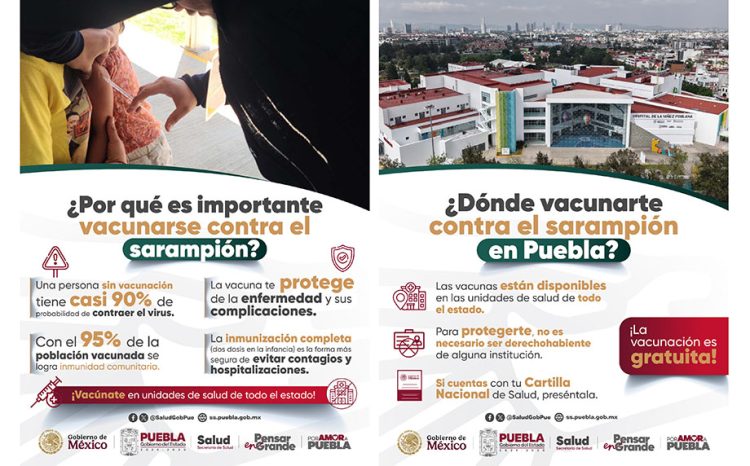 Gobierno estatal llama a reforzar la prevención y vacunación contra el sarampión