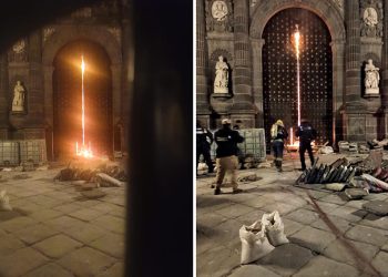 Coadyuva Gobierno de la Ciudad con inspección tras el incidente en la Catedral de Puebla