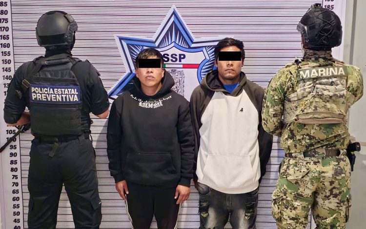 Detienen SSP y SEMAR a dos presuntos narcomenudistas de la capital