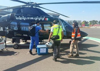 Gobierno de Puebla salva vidas con traslado aéreo de órgano donado a CDMX