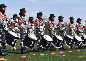 Realizan concurso de bandas guerra en Amozoc