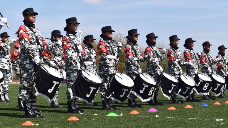 Realizan concurso de bandas guerra en Amozoc