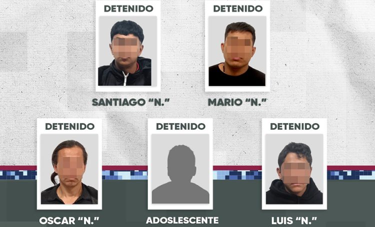 Detiene Gobierno de la Ciudad, a través de la SSC, a cinco presuntos asaltantes de gasolinera con violencia