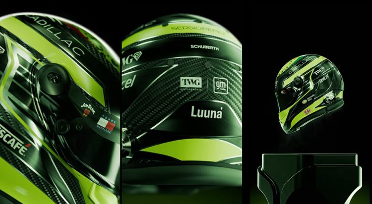 Presentó «Checo» Pérez el casco que usará el 2026 en el debut de Cadillac en la F1