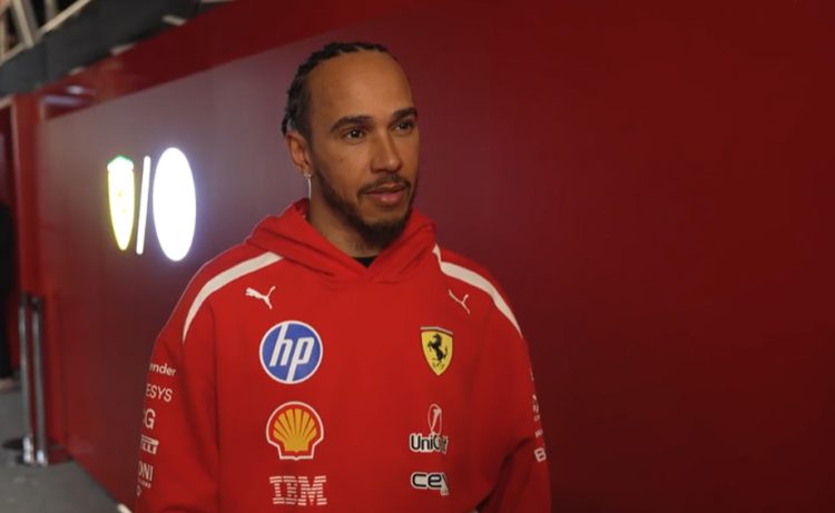 Lewis Hamilton se mostró muy animado al final de una semana positiva en el Shakedown de Barcelona para Ferrari