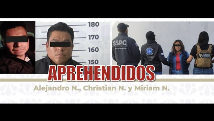 Detienen a presuntos implicados en el homicidio de Alexandro N. y Karina N.