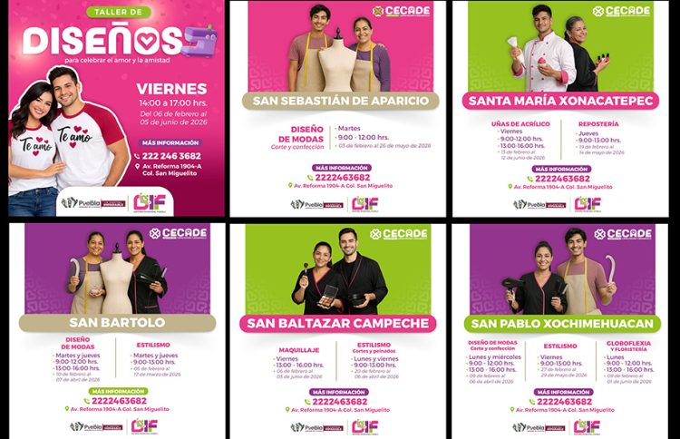 Invita DIF Puebla Capital a inscribirse a talleres de CECADE