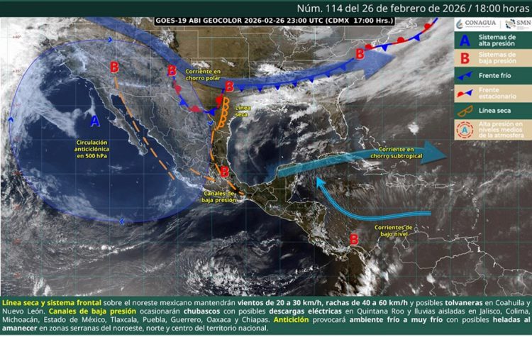 El país de día altas temperaturas y por la noche bajas temperaturas: SMN