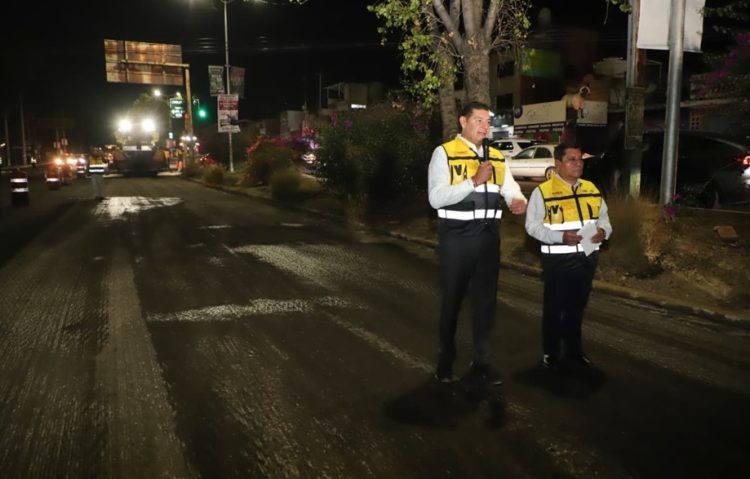 Rehabilitación nocturna de Prolongación Reforma mejora calles y movilidad: Armenta Mier