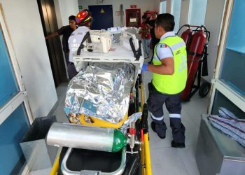 Ambulancia aérea permite asistencia inmediata a mujer y su hijo accidentados en Pantepec