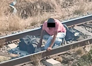 Asegura personal de la SSCyPC a masculino en zona ferroviaria