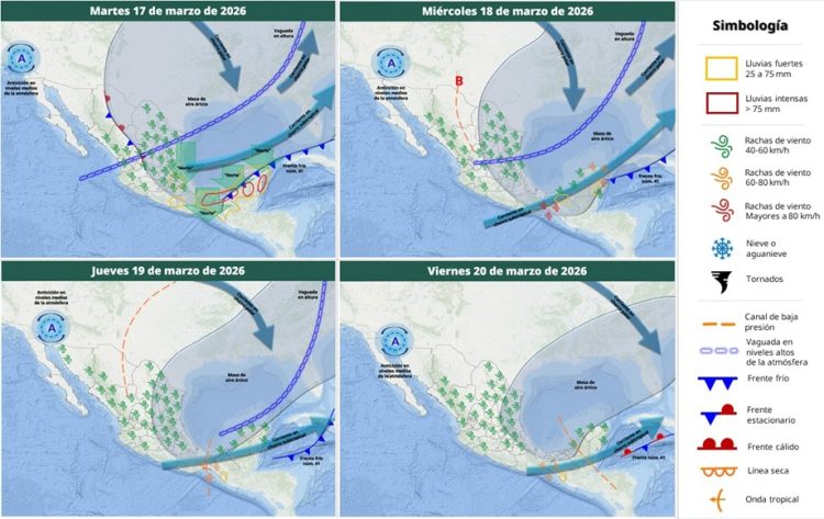 Frío, calor y lluvias en varios Estados de la República