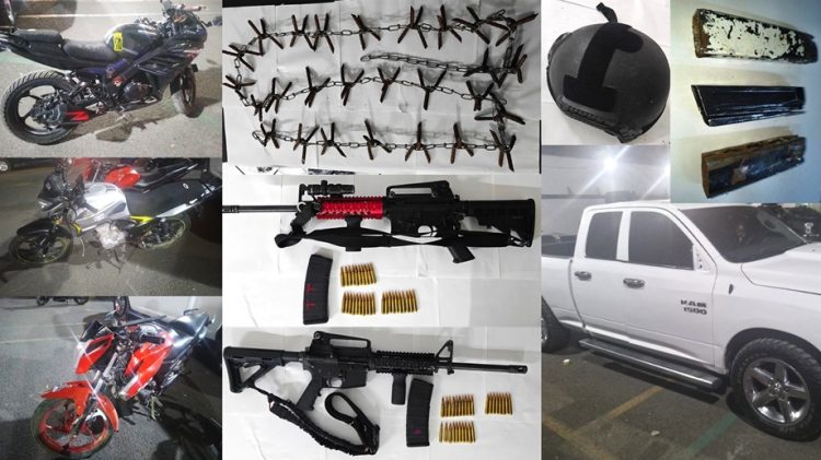 Fuerzas de seguridad logran aseguramiento de armamento de alto calibre