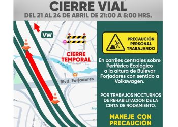 Anuncia Gobierno del Estado tendido nocturno de carpeta en Periférico Ecológico