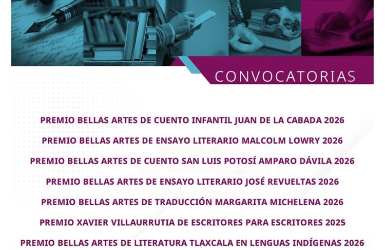 Secretaría de Cultura del Gobierno de México e INBAL avanzan en la publicación de convocatorias para los Premios Bellas Artes de Literatura 2026