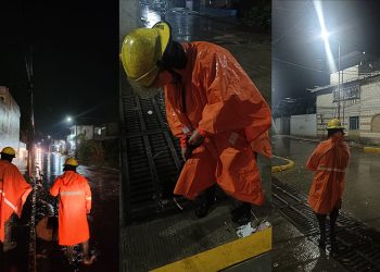 Brigada pluvial de San Pedro Cholula monitorea y atiende reportes