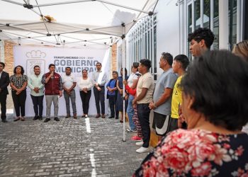 Más obra comunitaria transforma vialidades en Cuautlancingo