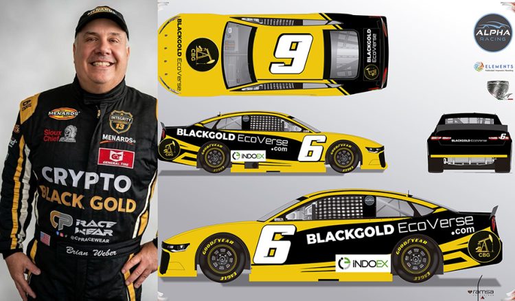Alpha Racing anuncia debut de Brian Weber en NASCAR México Series con patrocinio de Crypto Black Gold
