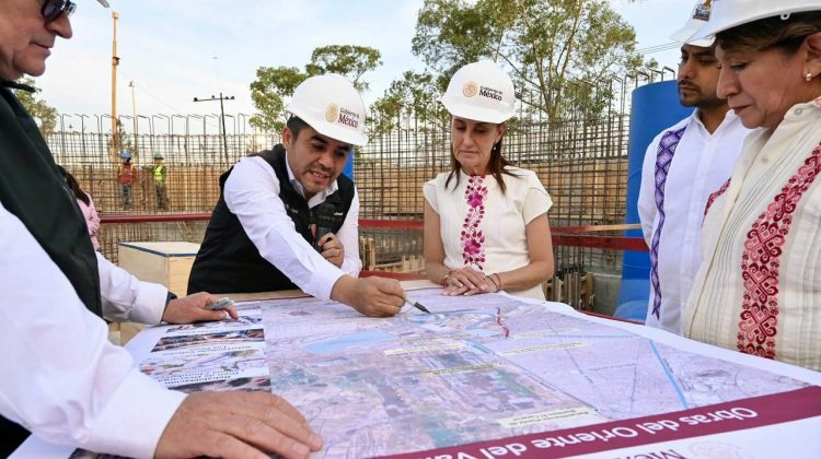 Presidenta Sheinbaum supervisa obra del túnel Churubusco-Xochiaca para evitar inundaciones