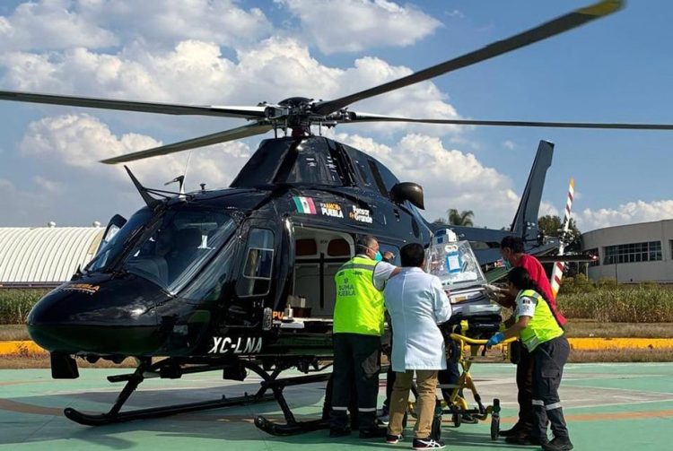Con helicópteros al servicio de la salud, Puebla garantiza atención oportuna con 31 traslados