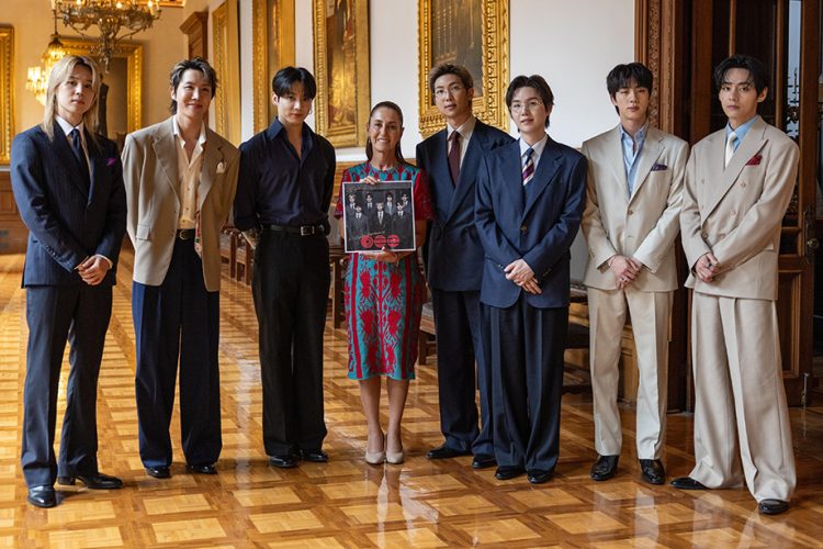 “La música y los valores unen a México y Corea del Sur”: Presidenta Claudia Sheinbaum recibe a BTS en Palacio Nacional